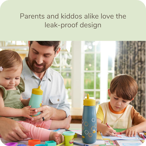 15 oz NUK Mini Me Flip Straw Water Bottle for Toddlers
