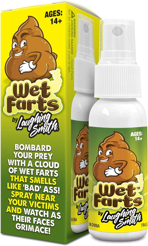 Laughing Smith Wet Farts Potent Stink Spray Extra Strong Gag Gift for Adults or Kids - Non Toxic Prank