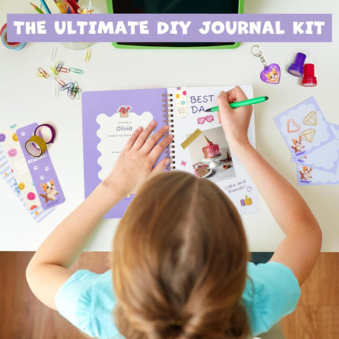 50+ Set 7 8 9 10 11 12 13 14 Clever Fox DIY Journal Kit for Girls Pcs Art & Craft Journaling for Kids & Teens Creative
