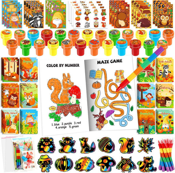 BenLouis Fall Party Favors for Kids Thanksgiving Day Classroom Gifts Prize Coloring