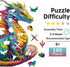 Wooden Jigsaw Puzzles for Adults, Dragon Wooden Puzzles for Adults, Unique Animal Shape Wood Cut Puzzles for Puzzle Lovers, Birthday Gifts for Family Friend (S-9.8 * 8.5in-100pcs)