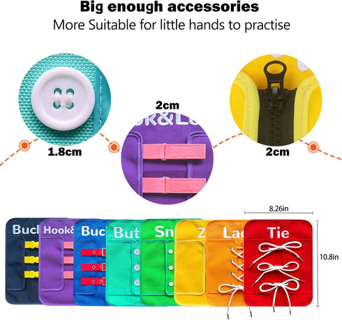 Creatoy 2 3 4 5 Montessori Fine Motor Toys for Toddlers, Basic Life Skills Early Learning Sensory Toys for Year Old