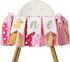 BEADED Duck High Chair Banner - Pink Rubber Duck 1st Birthday Party Decoration,