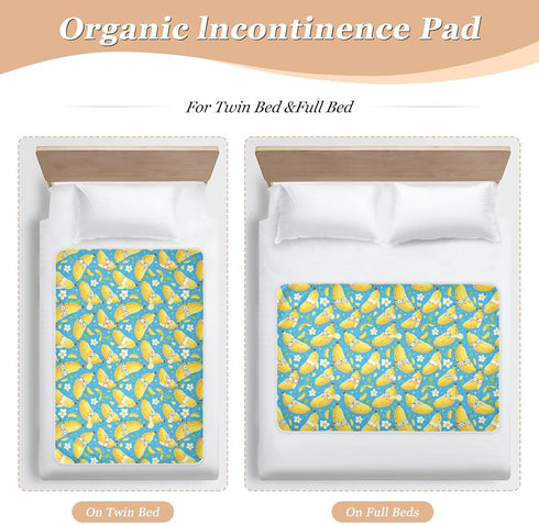 siphylline 52" 34" Cute Cartoon Banana Extra Large Resuable Potty Training Pee Pad Soft Absorbent Flat Crib Pads