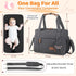 Spacious JOLLITO Travel Diaper Tote - Large Capacity with Changing Pad & Ideal for Hospital Use