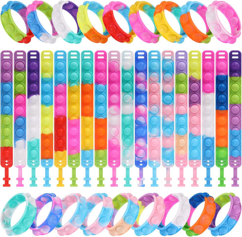 90 Pcs Kids Party Favors Pop Fidget Toys Bulk Its Fidget Bracelet