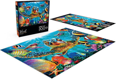 Buffalo Games - Vivid Collection - Tiny Bubbles 300 Large Piece Jigsaw Puzzle, Blue