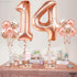 KatchOn Rose Gold 14 Balloon Numbers Set - Giant 40 Inch Foil Number Balloon for 14th Birthday Party