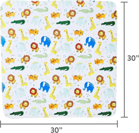 Generic 4-Piece Cotton Flannel Baby Receiving Blankets, Jungle Soft Baby Blankets Unisex, Flannel Receiving Blankets.