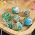 Set CiaraQ DND Polyhedral Dice with Dice Bag for Dungeons and Dragons RPG MTG Role Playing Table Games (Green Mixed