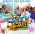 JIXIn 3in1 Marble Runs for Kids 4-8, Building Blocks Compatible with LEGO DUPLOS, 164 Pcs Classic Big Block