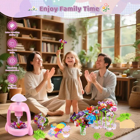 3-12, Bsgifts Fabric Flower Making Toys, DIY Flower Press Kits for Kids Ages Creative Educational Activity Arts