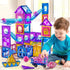 PEADUCK 50PCS Set 4-8, 3-5 Magnetic Tiles Educational Toys, Magnetic Blocks Building with Marbles Run for Kids Ages