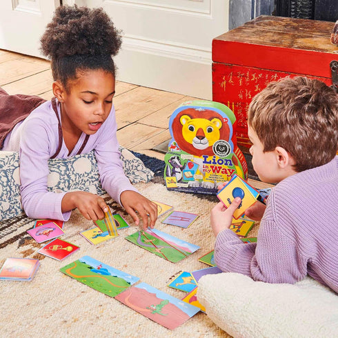 2-4 5 eeBoo Lion in My Way Game - Award Winning Cooperative & Imaginative Problem Solving Game, Screen-Free Fun