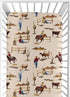 Sweet Jojo Designs Fitted Baby Crib Sheets, Western Cowboy, Standard Size, Boys, Infant Nursery