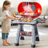 NIPLOOOW Set, Playset 2-Layer 3 4 5 6 7 8 Kids Kitchen Toy Kids BBQ Grill Kitchen with Smoke, Sound & Light, Barbecue