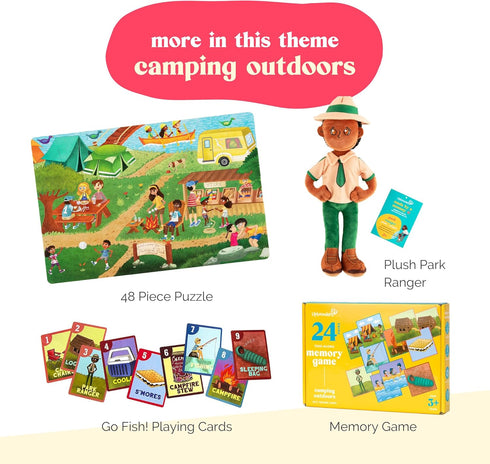 Camping Outdoors Go Fish! Card Game by Little Likes Kids - Classic Family Game for Kids, Diverse Matching Pairs