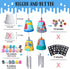 2-Pack 612 Make Your Own Wind Chime Craft Kit, Large Bells, Stencils & Beads | DIY Arts and Crafts for Kids Ages |