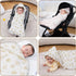Newborn,35"x35"Universal LAT LEE AND TOWN Winter Baby Car Seat Blanket for Baby Wrap Blanket with Ruffle Hood,Winter