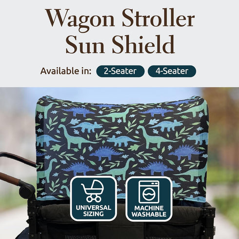 The Blessed Mama Co 2 51x 38x 0.5 Wagon Stroller Canopy Accessories, Adjustable Stroller Cover with Sun Shield, Blue