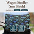 The Blessed Mama Co 2 51x 38x 0.5 Wagon Stroller Canopy Accessories, Adjustable Stroller Cover with Sun Shield, Blue