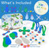Pack 24-Piece Playset Clixo Window Travel - Fun Magnetic Toy for Kids - Suncatcher Kit with Prisms & Suction Cups