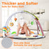 9 Lupantte Baby Gym Play Mat with Toys for Sensory and Motor Skill Development Language Discovery, Thicker Non-Slip