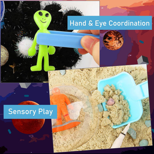 9 3 Space Themed Sensory Bin Filler,Planet Toys for Kids, Universe Solar System for Autistic Children, Space Astronauts