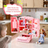 kimo Dollhouse Mini Refrigerator Furniture, Essential Kitchen Accessory for Dollhouse, Compatible with Mini Foods