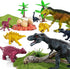 3-5 8 Set TEMI Dinosaur Truck Toys for Kids Years, Tyrannosaurus Transport Car Carrier Truck with Dinosaur Figures