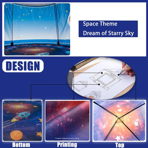 WillingHeart Play Tent for Kids Pretend Playhouse Indoor Outdoor Games Party Children Pop Up Foldable Tent Birthday Toy