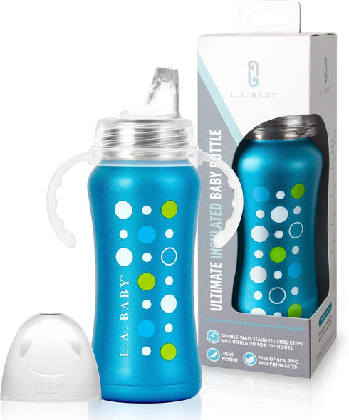 Ultimate Stainless Steel Sippy Cup, 9oz Insulated for Toddlers, Leak-free, Blue