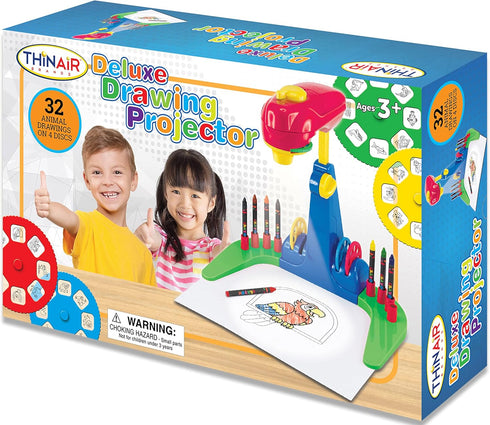 Thin Air Brands 3 32 4 8 1 Drawing Projector for Kids & Up, Preschool Tracing Projector Kit Includes Animal Drawings on