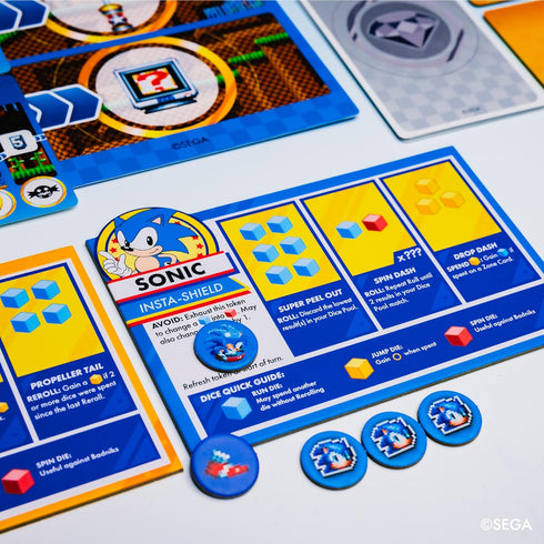 KESS Sonic Roll Board Game: Roll Through 4 Classic Zones, 1-4 Players, Ages 14+