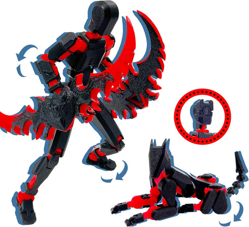Uodofy (Assembly Completed) T13 3D Action Figure Set,Dummy Robo Titan 13 Action Figures,3D