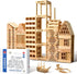 ICEKO KN 100pcs Classic Wooden Building Blocks Set, Solid STEM Toys for Kids, Montessori Toys for Toddlers