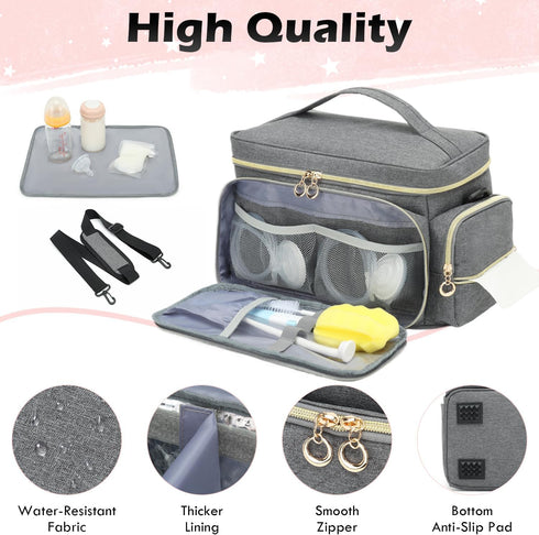 S1 S2 Pack Breast Pump Bag Fit for Spectra and - Pumping Bag with Ice & Waterproof Mat, Portable Breast Pump Storage