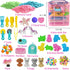 3 4 5 6 7 8+ Stackable Sensory Bin, Unicorn & Pet Sensory Sand, Unicorn and Pet Sandbox with Play Sand for Toddlers