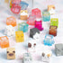 BEEMAI Square Cat Series Blind Pack, 5PCs Random Design Cute Figures Collectible Toys