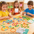 Set 120PCS Montessori Smart Sticks and Rings with Challenge Cards, Creative STEM Kit with Wooden Pattern Blocks