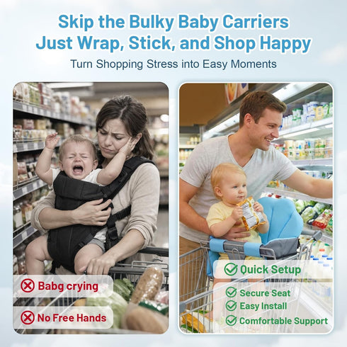 Charlie & Mollie Portable Shopping Cart Cover for Baby with Easy Install, Breathable & Supportive High Chair Cover