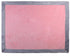 Bacati Solid Center Plush Blanket with Frame Style Border (Solid Baby Pink/Grey Border)