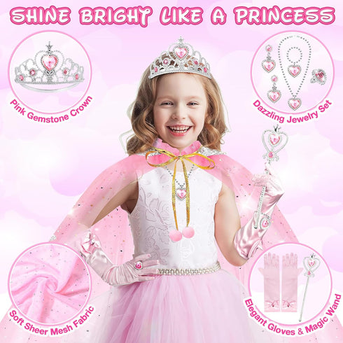 Set 63Pcs Sets 3-5 6 Playset, Tea Party for Little Girls, Pretend Play Toys, Princess Dress Up Tea Time, Tin Tea