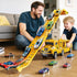 XINNOVEL 3 4 5 6 7 8 Set 12 3 4 5 6 Toddler Car Truck Toys for Years Old Boys, Transporter Truck Toy Track