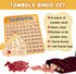 Tombola Bingo Game,Vintage Tombola Italian Game,Russian Lotto with number1-90 for Lottery, for up to 24 Players