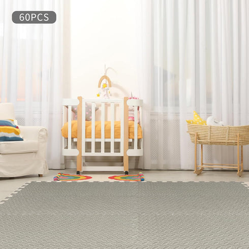 Mlonausz Soft Non Toxic Baby and Kids Play Mat EVA Foam Floor Interlocking Tiles Playroom