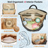 Backpack Leather Diaper Bag for Boy Girl Twins, Toddler Diaper Bag with Multiple Pockets, Cooler Compartment