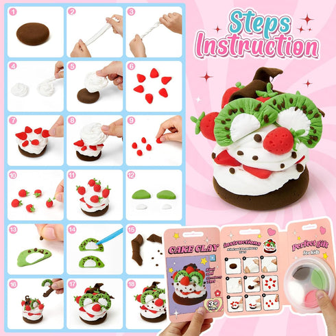GLANFOIO 12 4-12+ Air Dry Clay for Kids Modeling Clay Kit, Box Model Magic Arts and Crafts for Kids with Tools