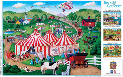"MasterPieces 300 Piece EZ Grip Jigsaw Puzzle - Jolly Time Circus - 18"x24""