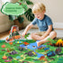 ROSEORGUN 3-5, 12 Set 3+ Dinosaur Toys for Kids Realistic Dinosaur Figures with a Detachable Dino Head for Scenes, Map